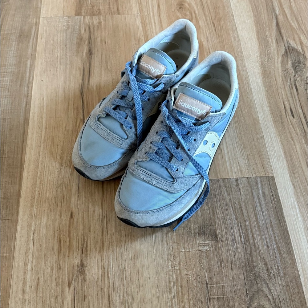 Saucony Light Blue Retro Runner Sneakers